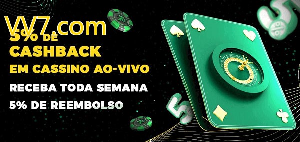 Promoções do cassino ao Vivo VV7.com